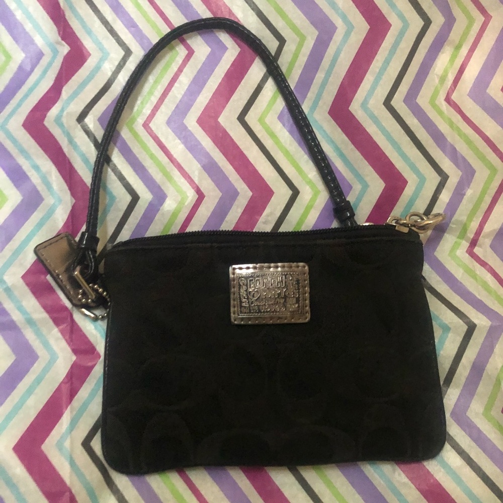 Small Black Coach wristlet